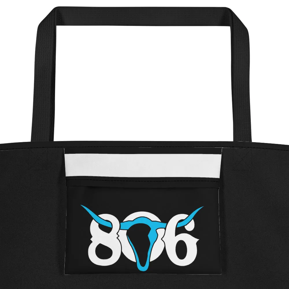 806 Apparel (Aqua Logo) Beach Bag Printed when ordered(12 to 14 days to arrive