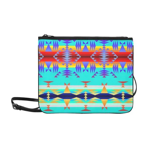 Between the Mountains Fire Slim Clutch Bag