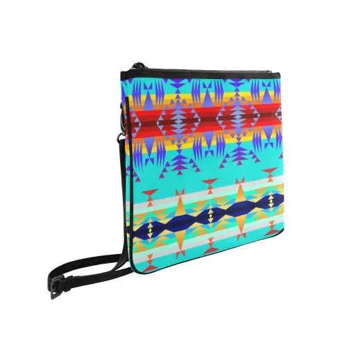 Between the Mountains Fire Slim Clutch Bag