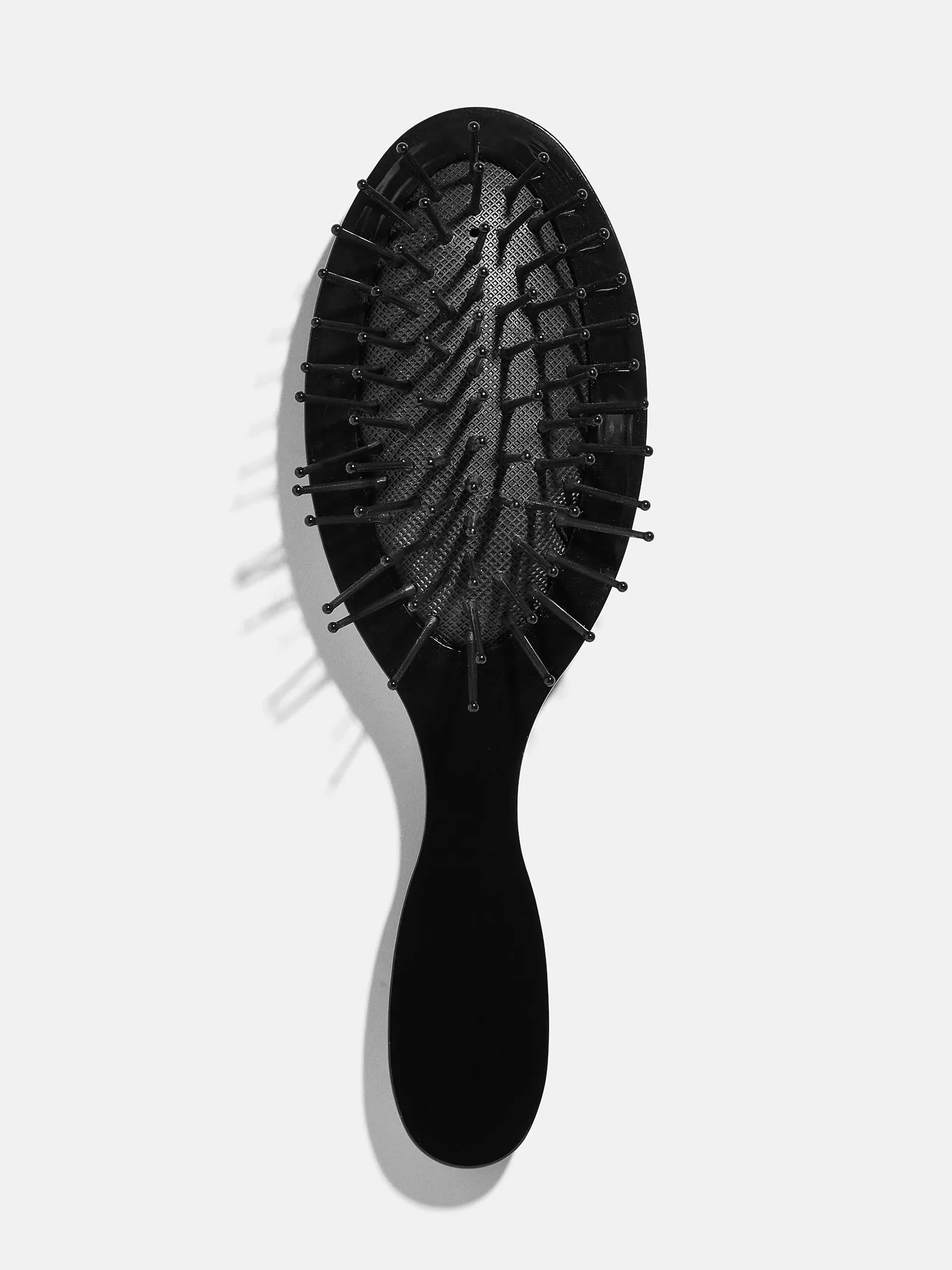 Block Font Mini Custom Hair Brush - Block Font Black