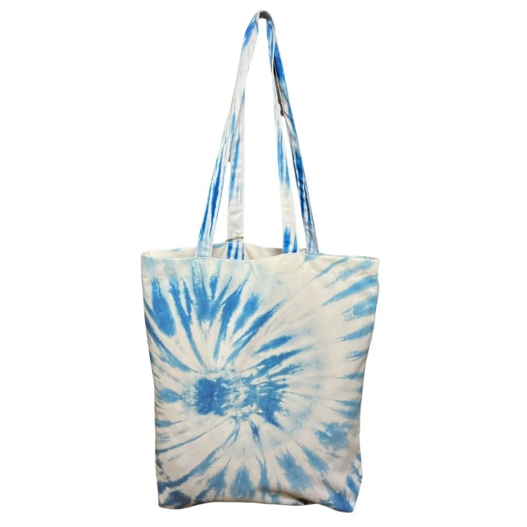 Blue Tie-Dye Tote Bag