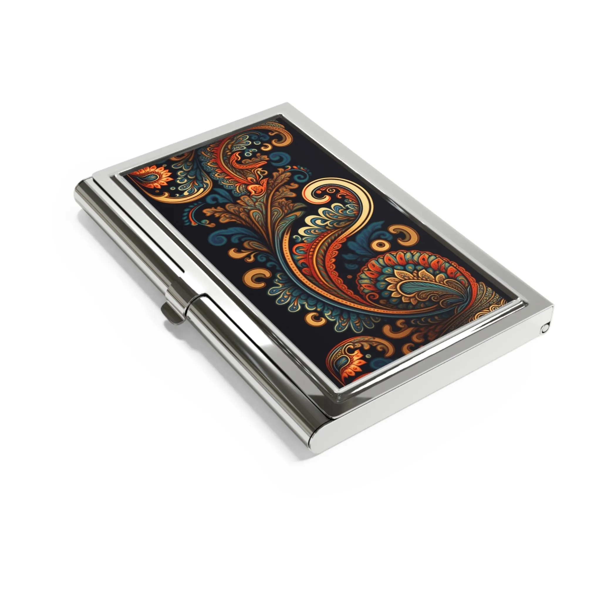 BOHO Paisley Print Business Card Holder