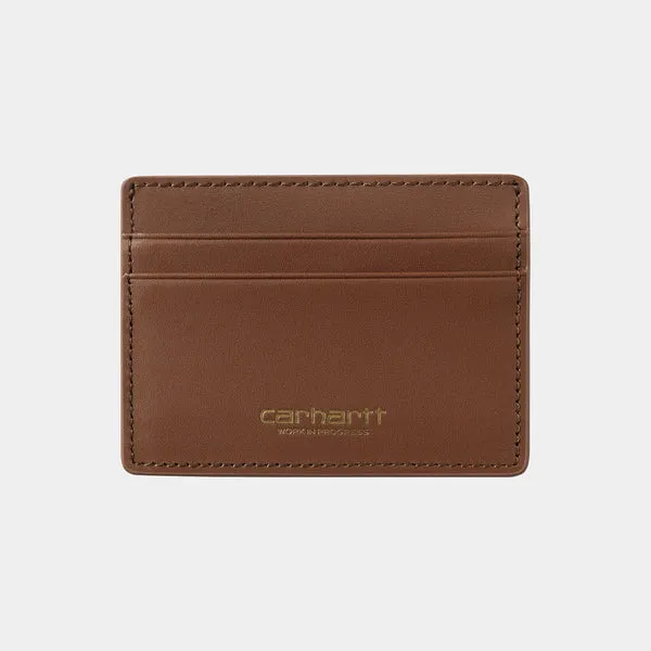 Carhartt WIP Vegas Cardholder - Cognac / Gold