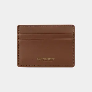 Carhartt WIP Vegas Cardholder - Cognac / Gold