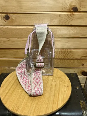 Clear Sling Bag - Pink / Mauve Strap