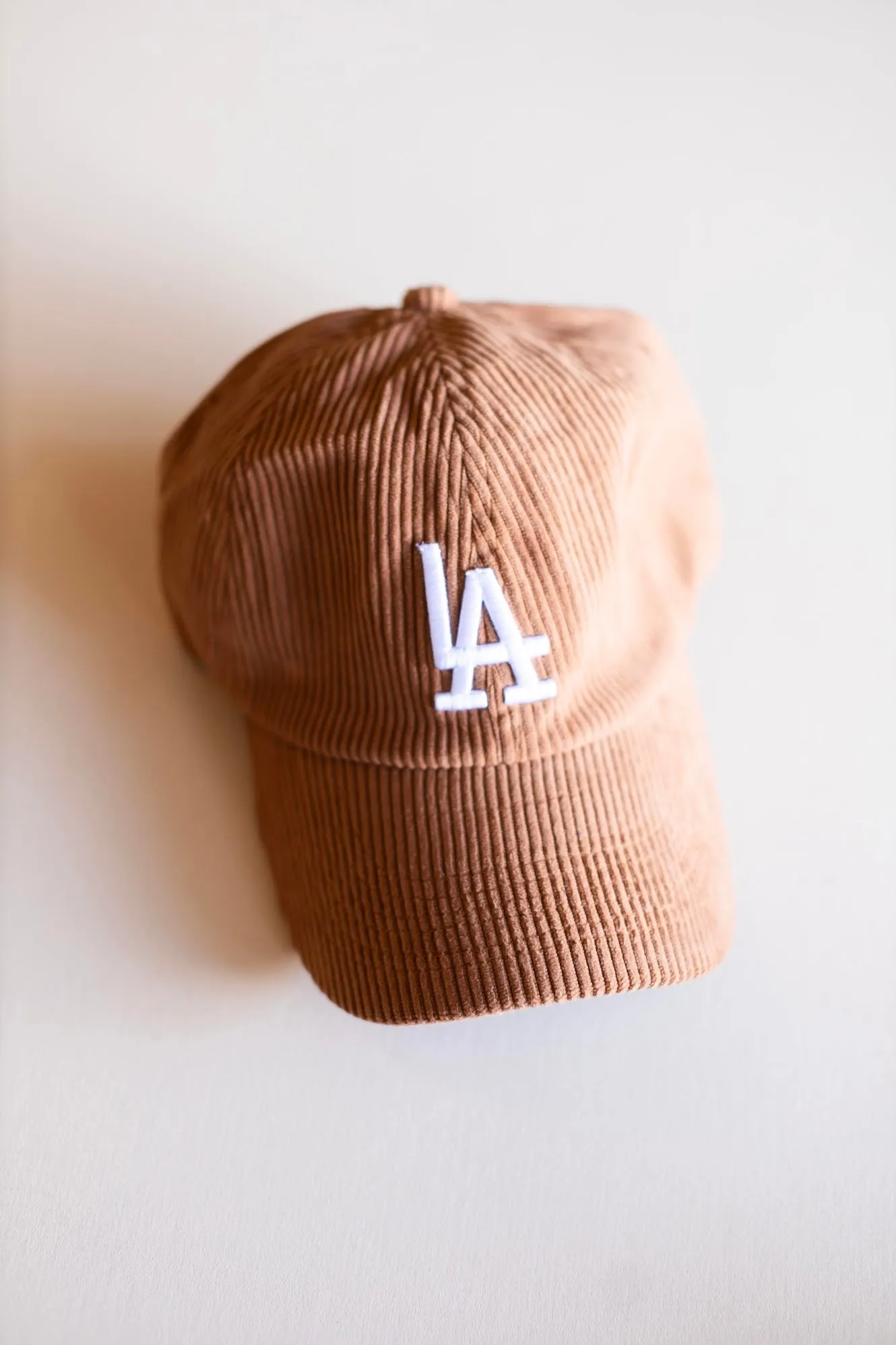 Corduroy LA Baseball Cap | Earth Tone Dodgers Ball Hat