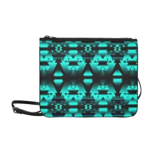 Dark-Deep Lake-Winter-Camp Slim Clutch Bag