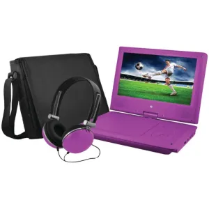 Ematic EPD909PR 9 Portable DVD Player Bundles (Purple)