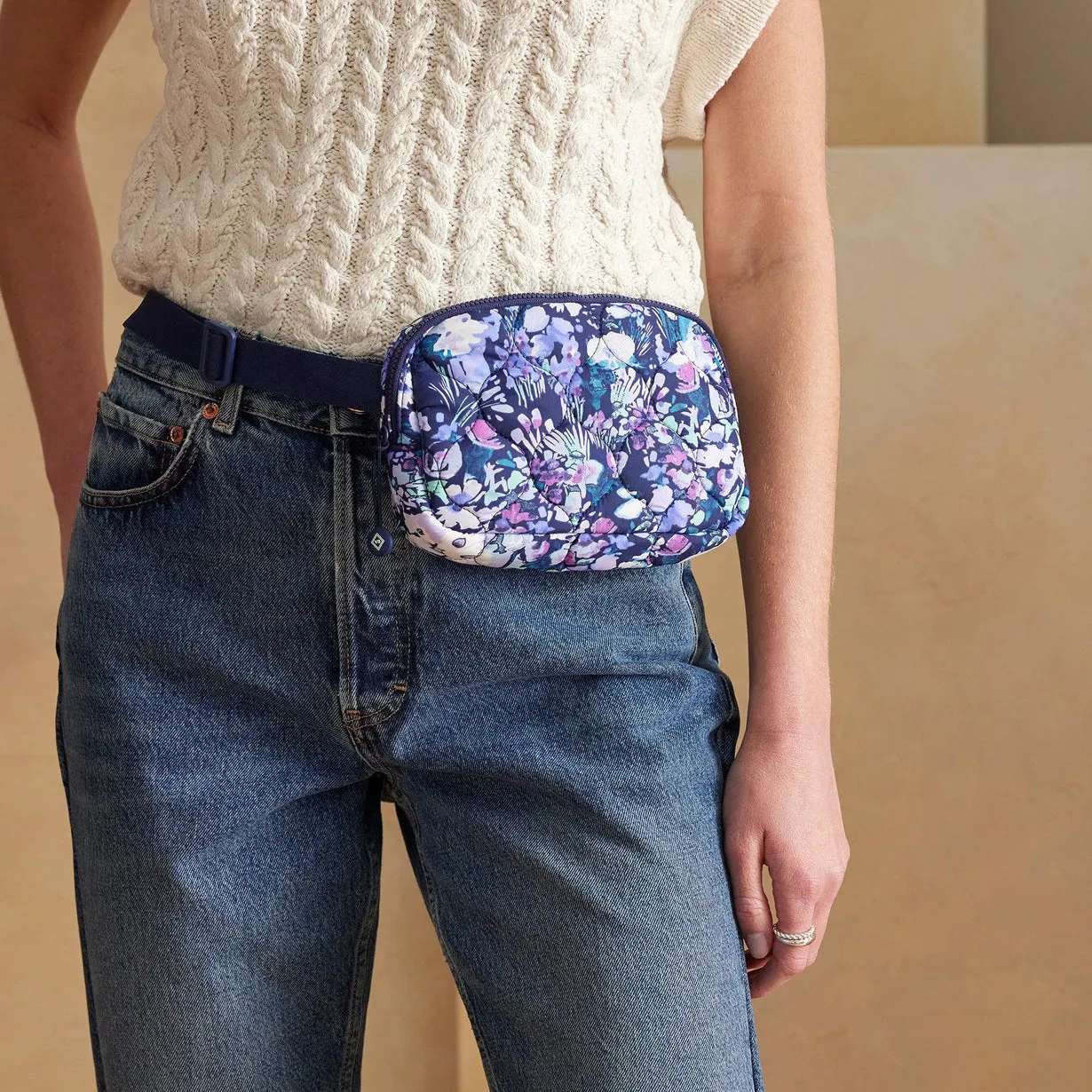 Featherweight Small Belt Bag - Artist's Garden Purple