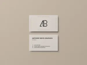 Free Creamy Business Card PSD Mockup