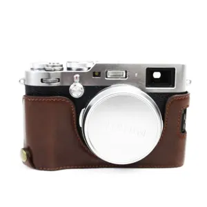 Fuji X100 / X100F / X100S leather protective case - Coffee