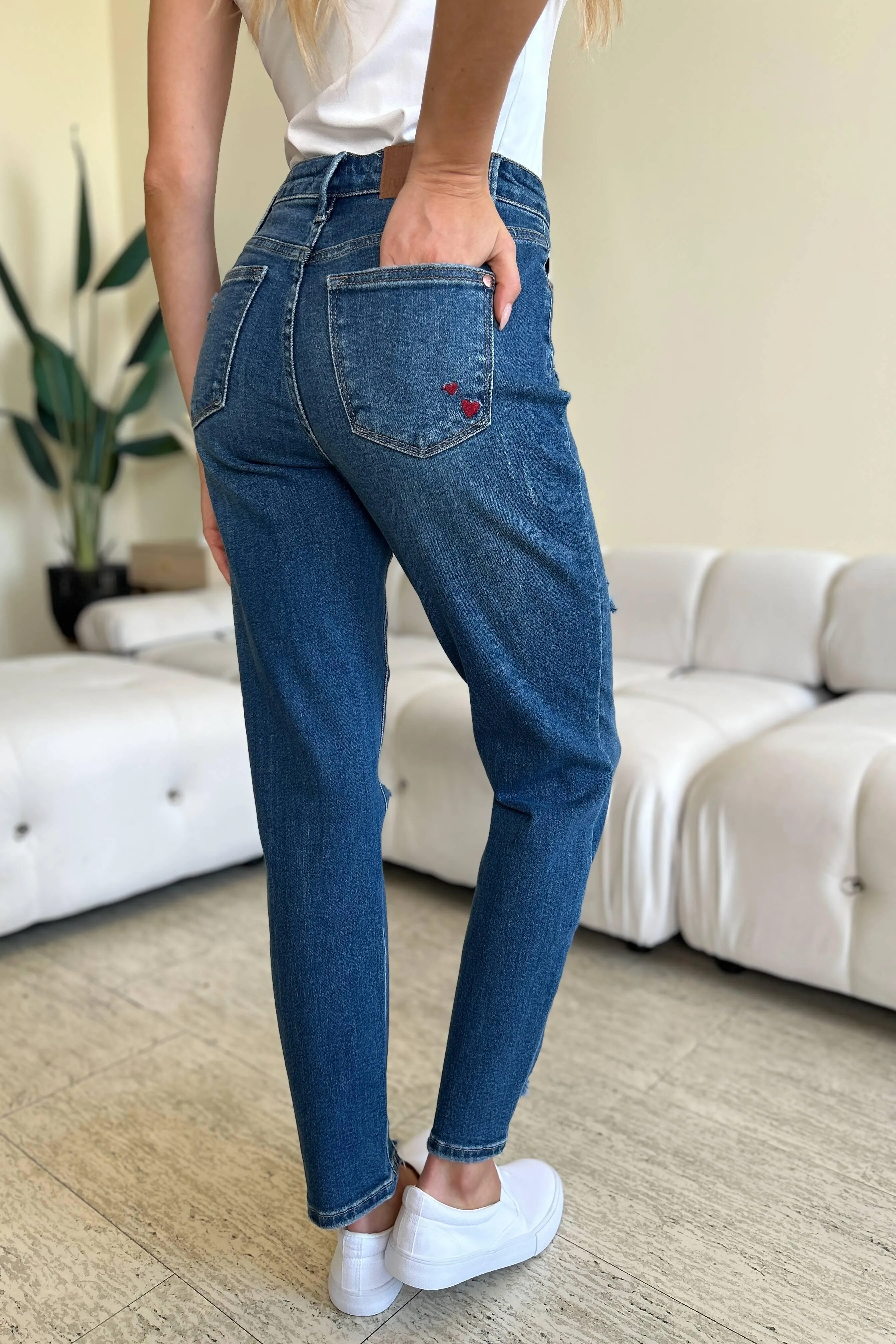 Full Size Coin Pocket BF Jeans