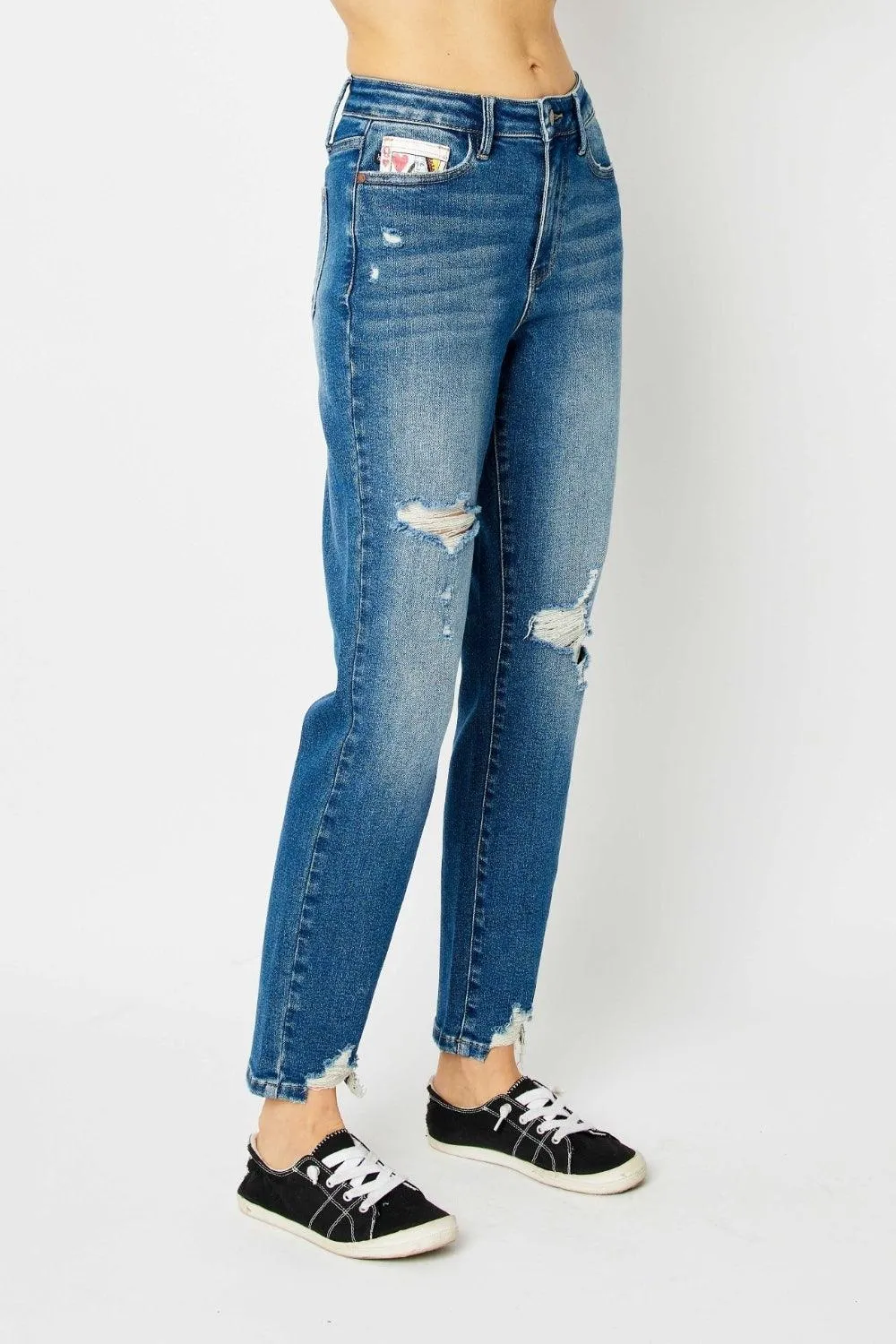 Full Size Coin Pocket BF Jeans