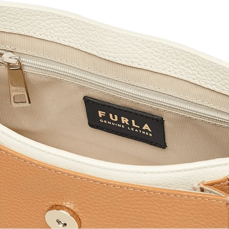 Furla Sofia Grainy Small Top Handle - Fango   Miele   Pergamena