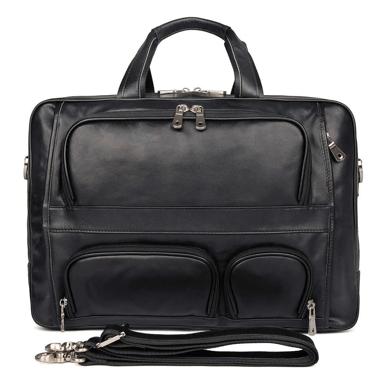 Genuine Leather 17-Inch Laptop Bag for Men – Sleek & Functional