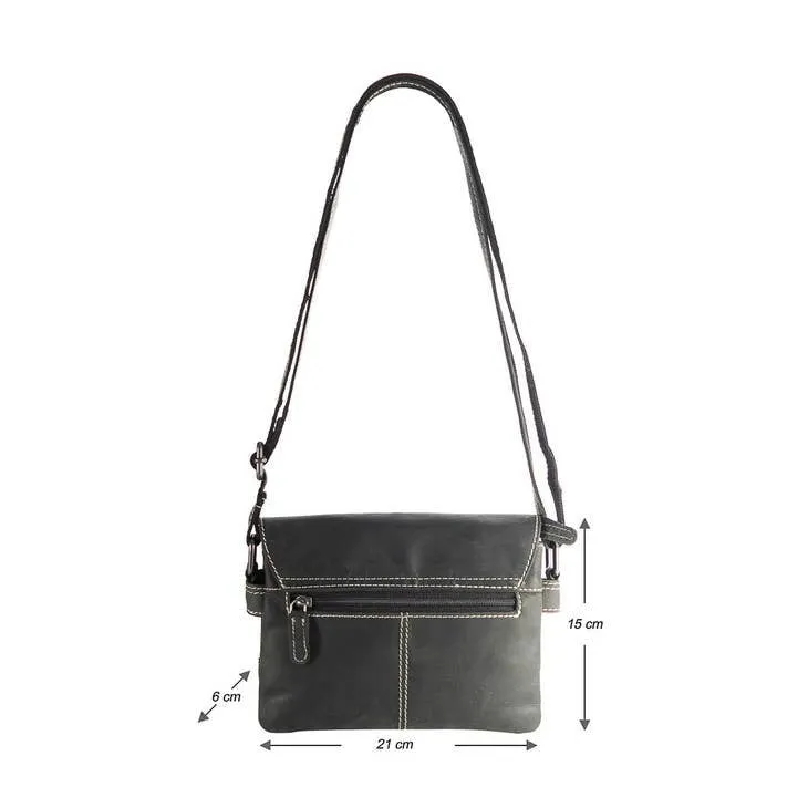 Karen Compact Leather Crossbody Shoulder Bag