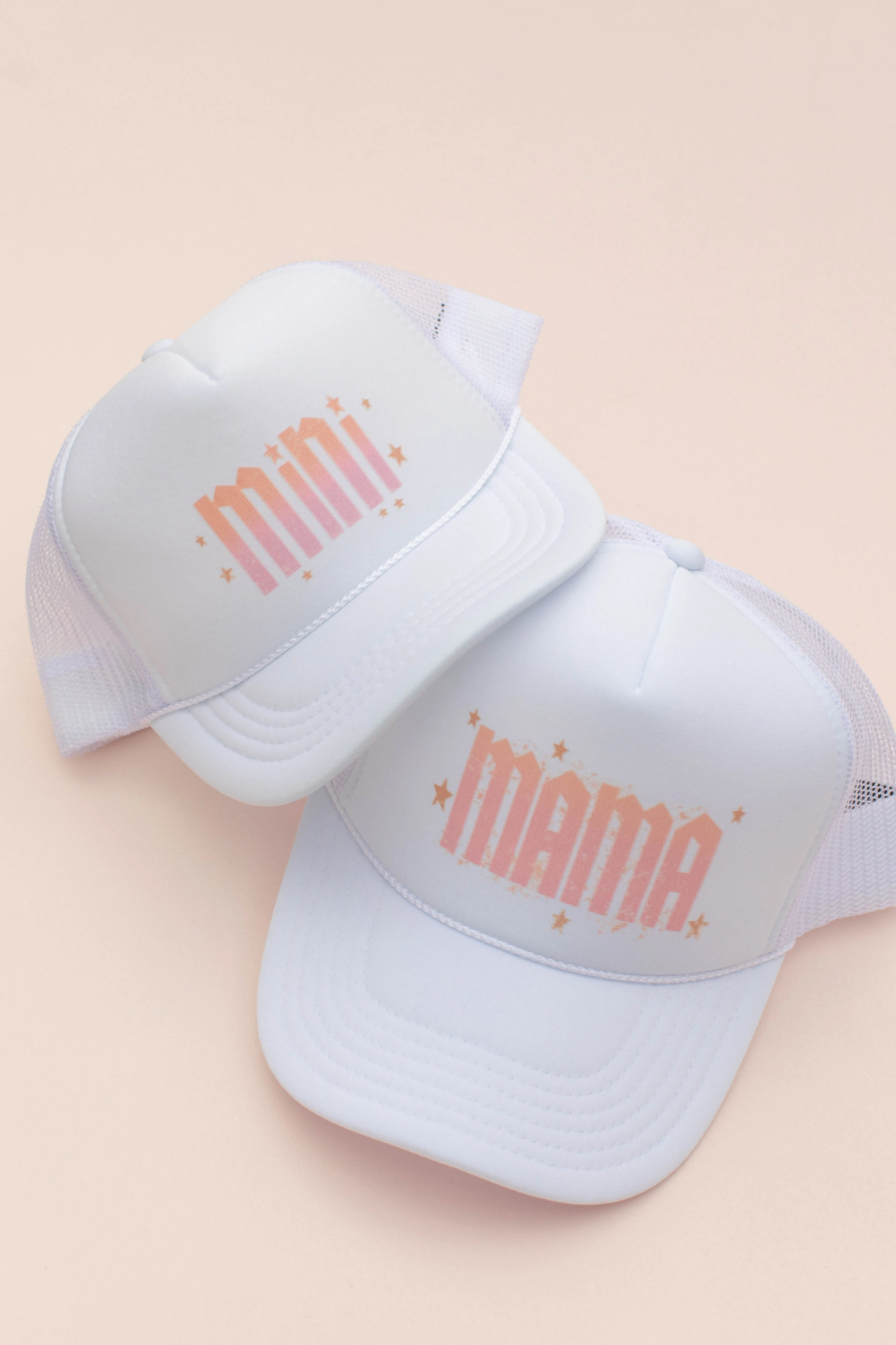 Mama Mini Mommy   Me Trucker Hats (Sold as a Set)