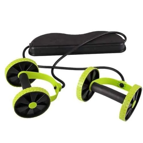 Multifunctional Abdominal Wheel Resistance Pull Rope Intensity Adjustable Muscle Fitness Equipment