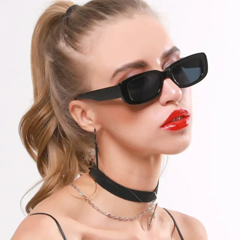 Retro Trendy Vintage Square Rectangle Sunglasses - Wholesale