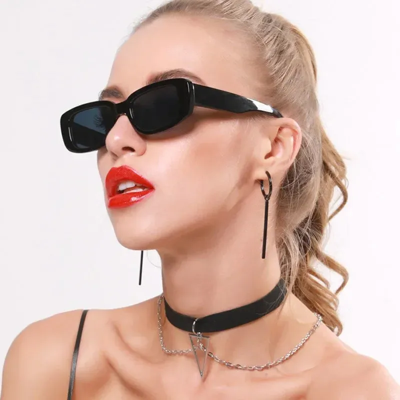 Retro Trendy Vintage Square Rectangle Sunglasses - Wholesale