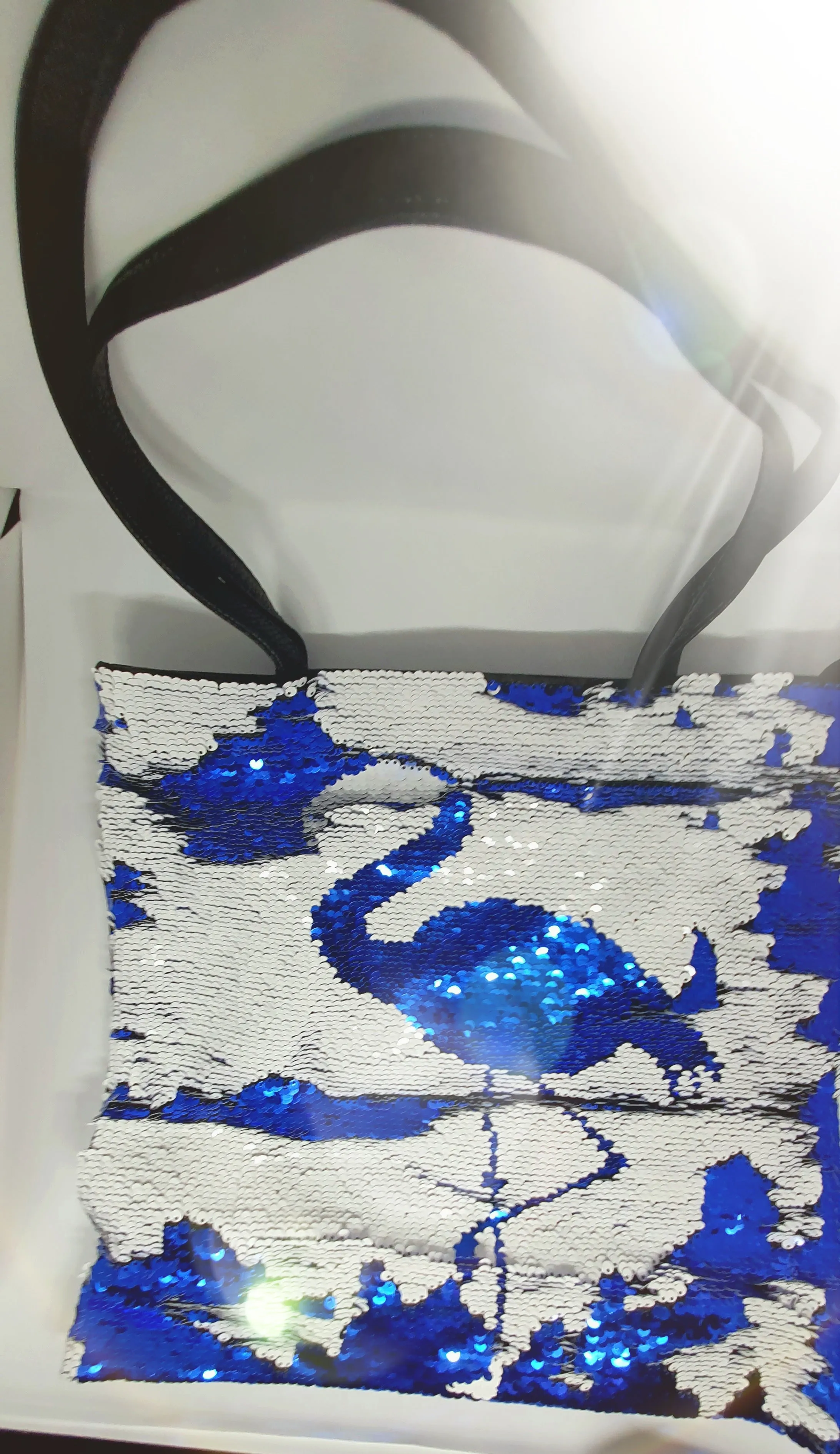 Reversible Sequins Bag with Flamingo design (with zip)