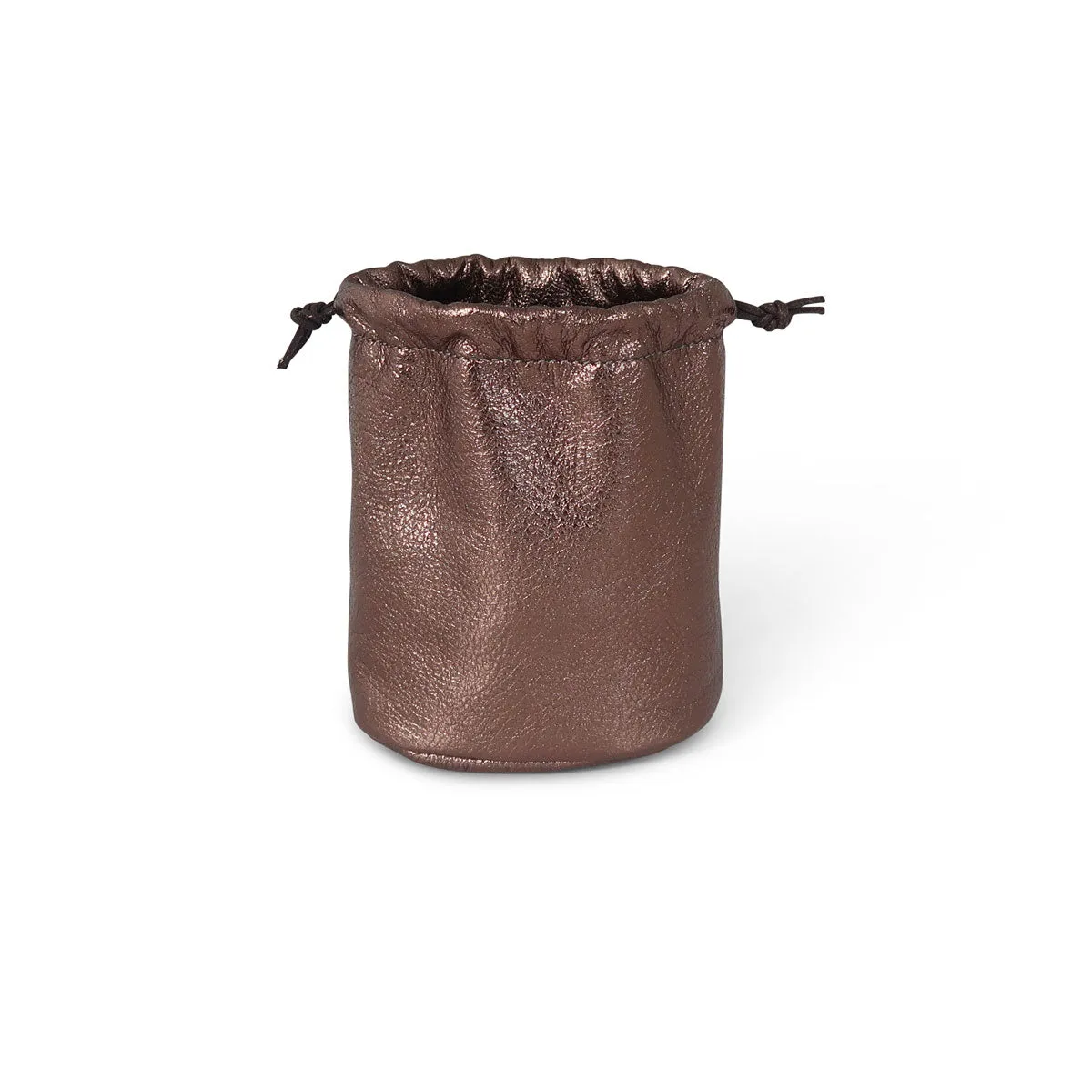 Round Drawstring Pouch | Pewter