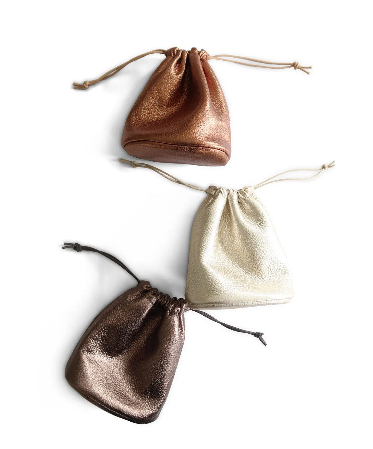 Round Drawstring Pouch | Pewter