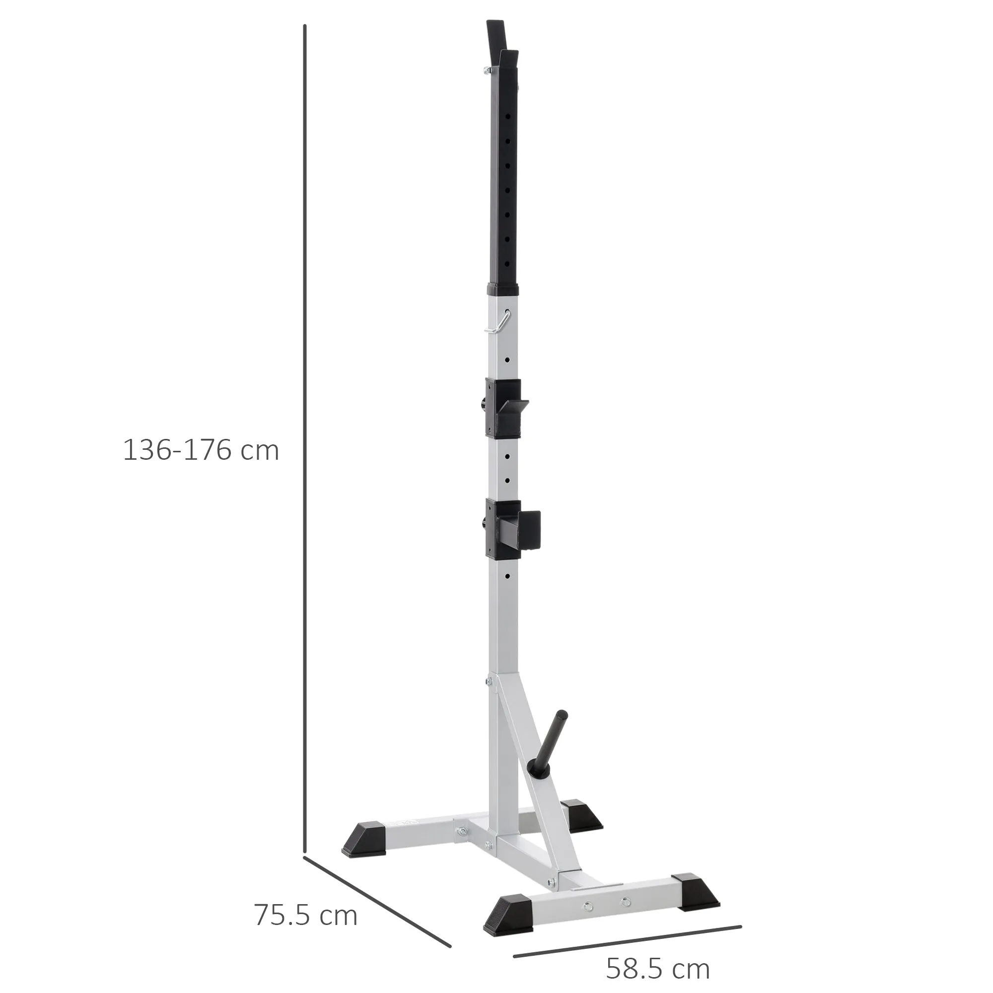 Weights Bar Barbell Rack Squat Stand Adjustable Portable Weight Lifting Suitable For Home Gym Training Work Out