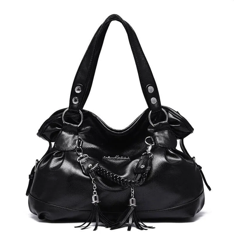 women's tassel wear resistant large capacity comfortable classy fashion shoulder bag handbag