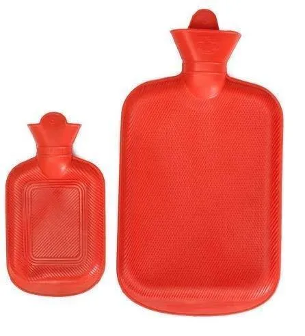 Your Brand Hot Water Bag/Bottle plain Rubber Heating Pad (0.5 L and 1 L capacity, 2 pcs, Multi color)